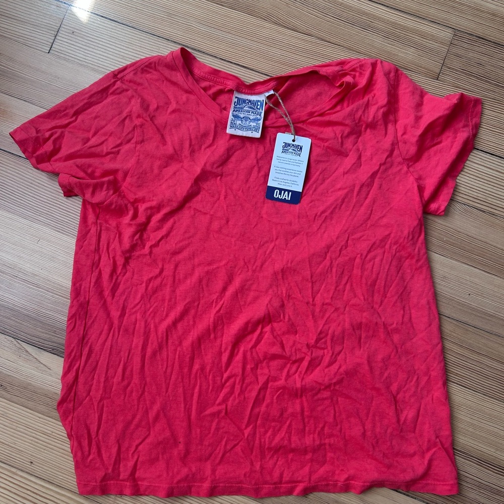 Jungmaven Red Men’s Crew Neck Short Sleeve Tee NWT